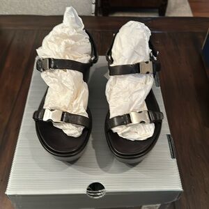 Prada Size 9 1/2 Black Sandals